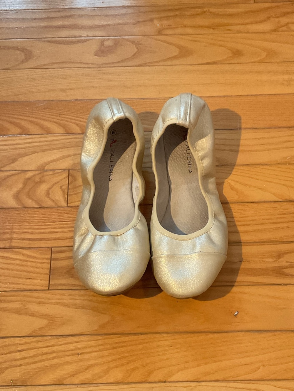 Zallerina Ballet Flats Metallic Cream Pink